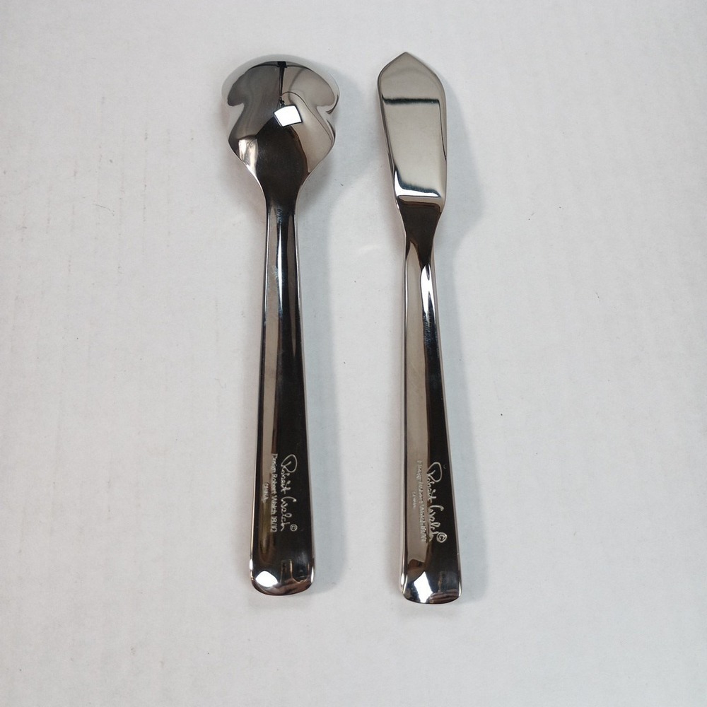 Robert Welch MERIT MIRROR 18/10 Sugar Spreader Serving Spoons Fork 5 pieces - Picture 13 of 15